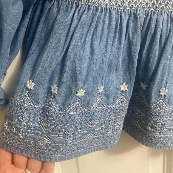 American Eagle Smocked Square Neck Babydoll Top - Picture 5 of 8